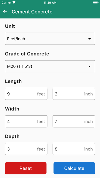 Construction Calculator - 2024 Screenshot