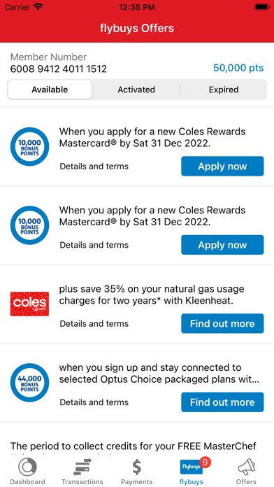 Screenshot #1 pour Coles Mobile Wallet