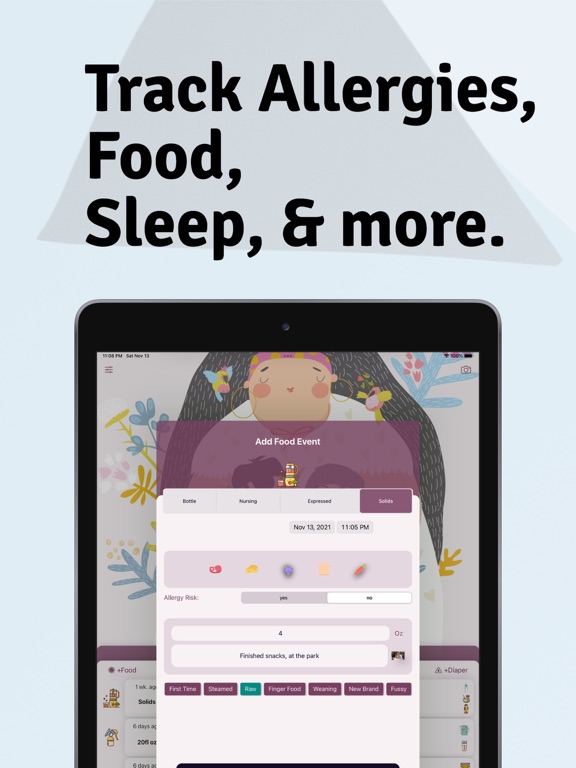 Babycoo Newborn & Baby Tracker iPad screenshot 8 - Medical app