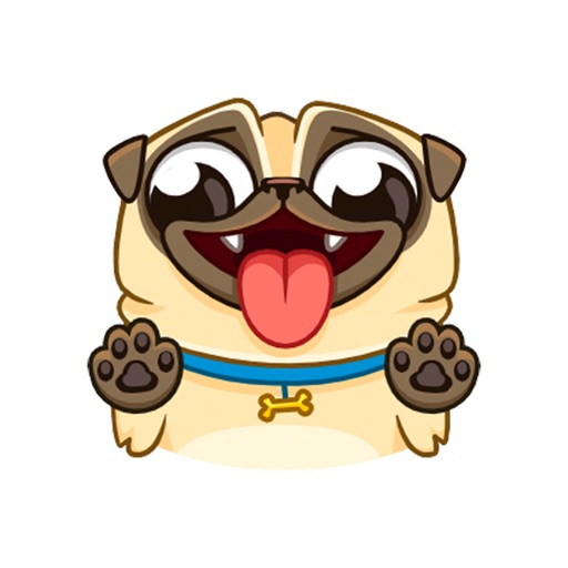 Pug Dog Emoji Funny Stickers icon