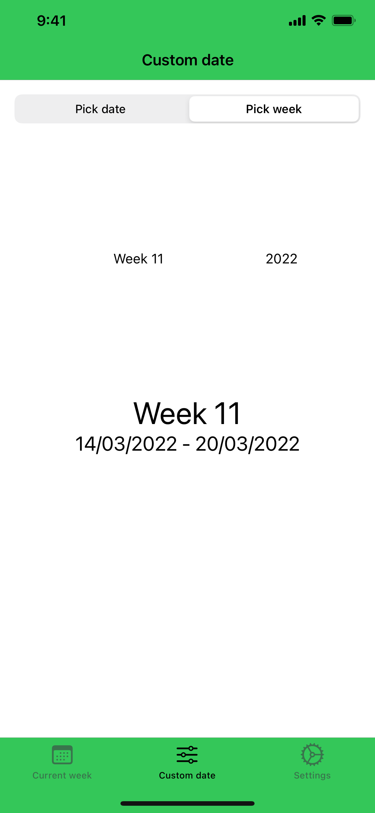Calendar Week