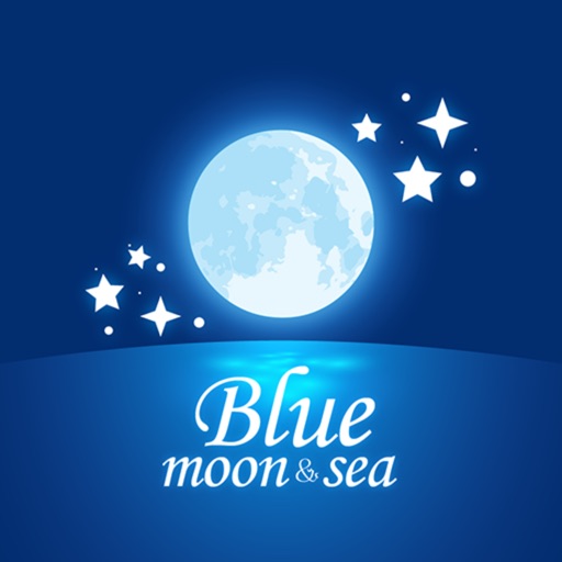 Blue moon&sea icon