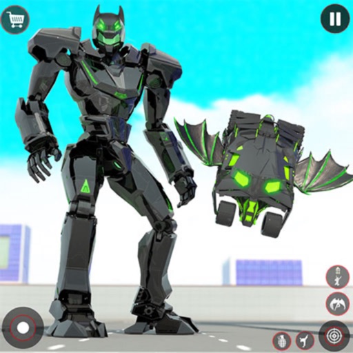 Flying Robot Transforming Game iOS App