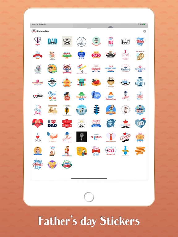 Screenshot #5 pour Happy Father's Day Stickers.