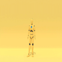 Yellow Man - puppet throwing