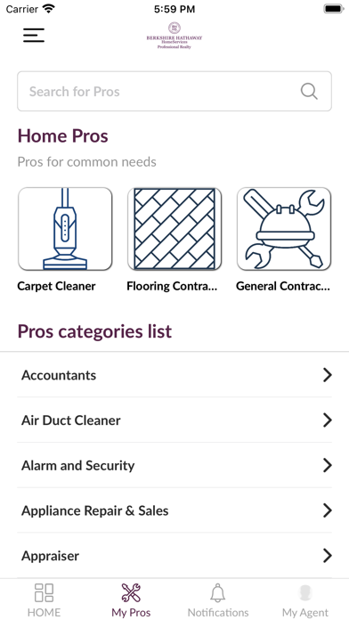 BHHS Professional Concierge Screenshot