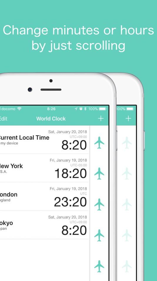 #2. World Clock -Time Converter- (iOS) 来自: Yuki Fukui