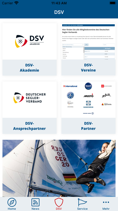 Deutscher Segler-Verband Screenshot