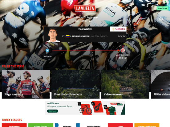 La Vuelta presented by ŠKODA iPad app afbeelding 3
