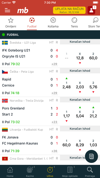 Meridianbet.BA Screenshot