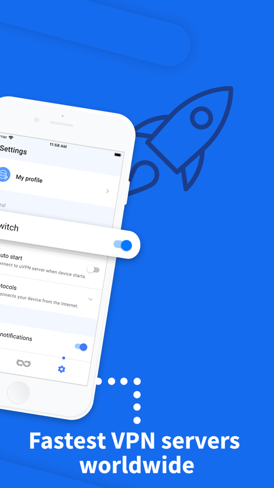 #7. uVPN: Super Fast Secure VPN (iOS) 由: Brocode Limited