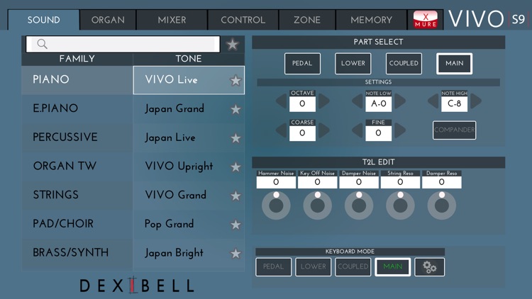 Dexibell VIVO Editor