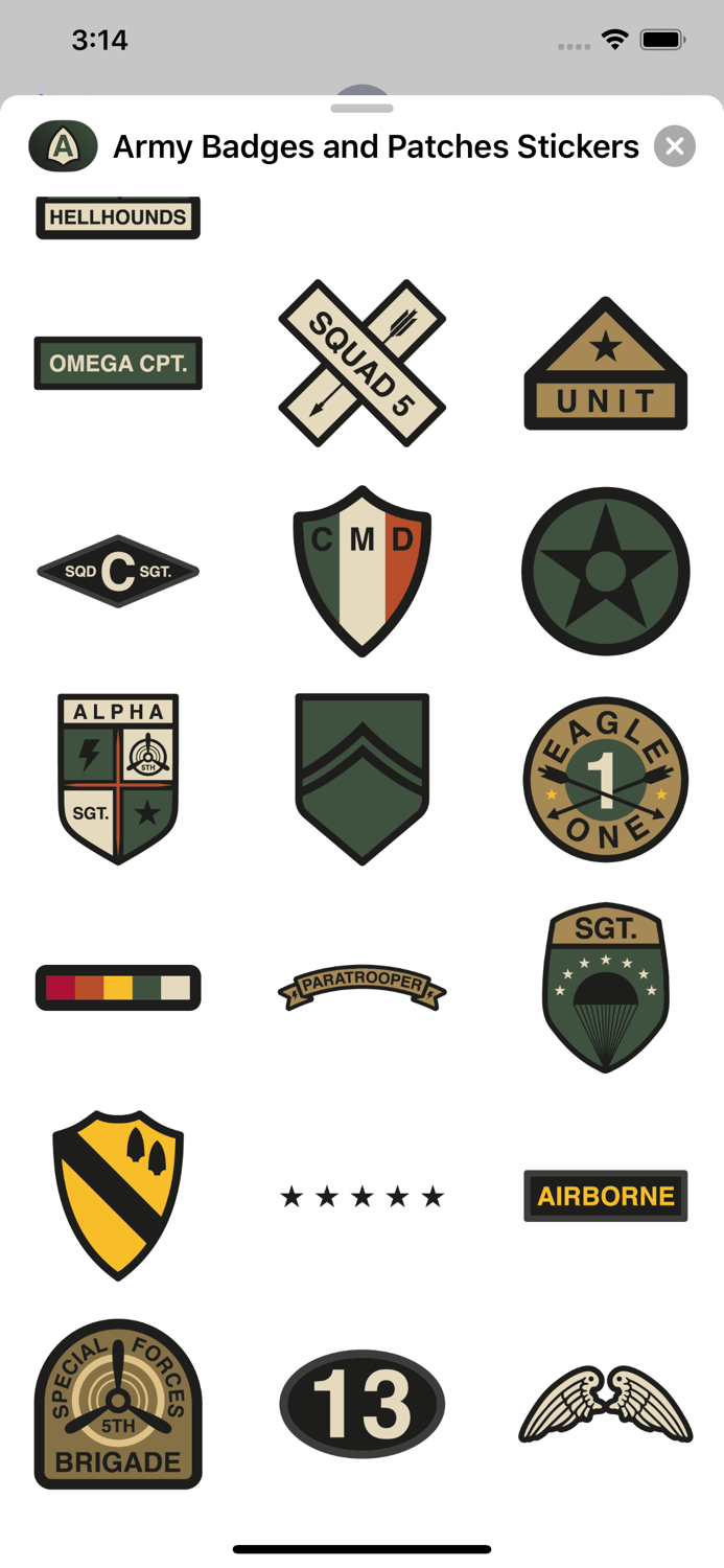 Army Badges and Patches Stickers