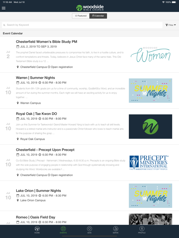 Woodside Bible iPad screenshot 5 - Lifestyle app