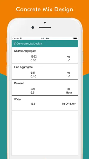 Concrete Mix Calculator screenshot 2