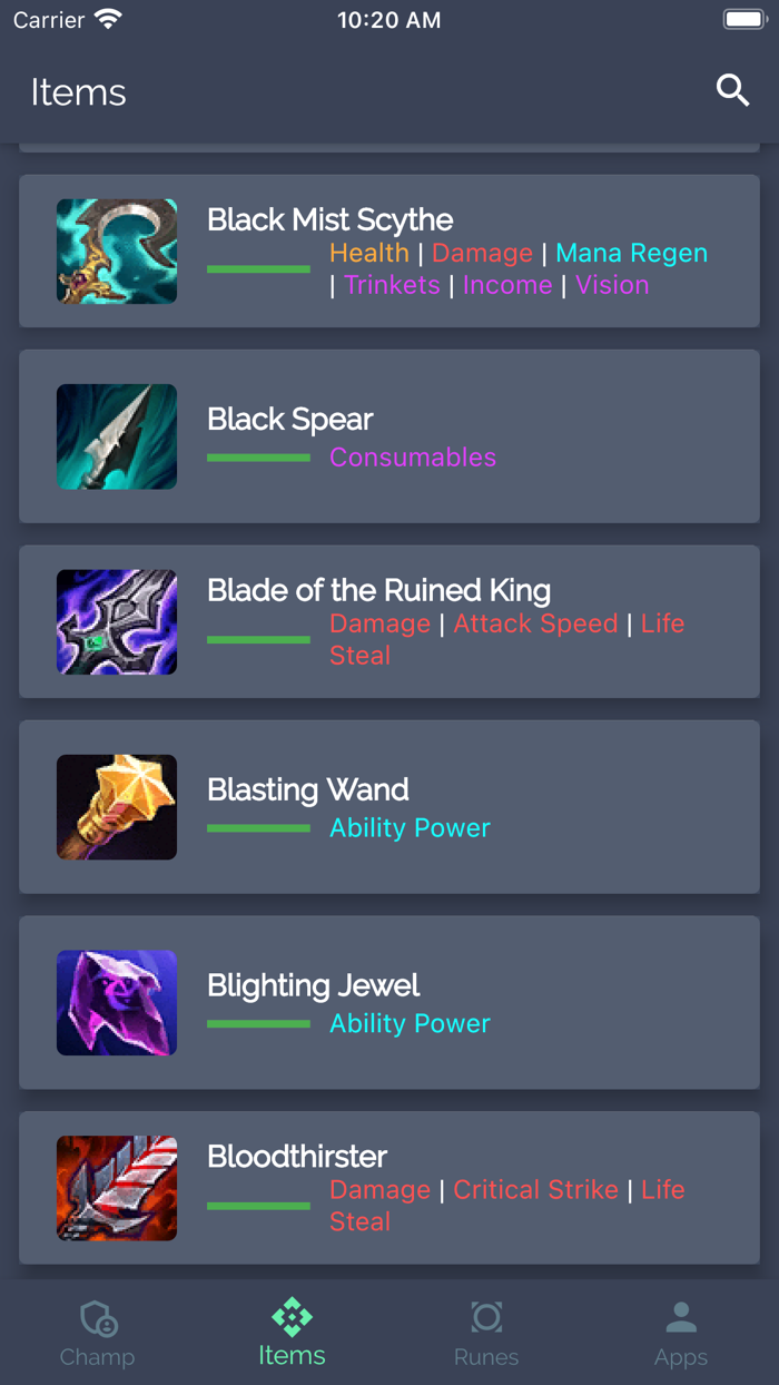 League - Pro Build Legends