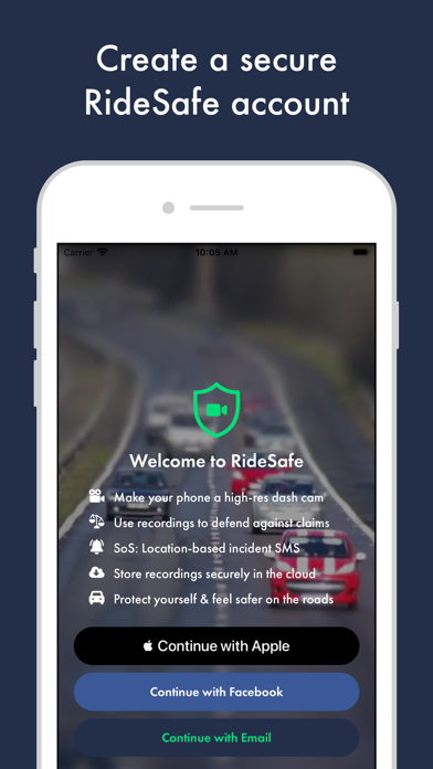 RideSafe: #1 Dash Cam App Screenshot