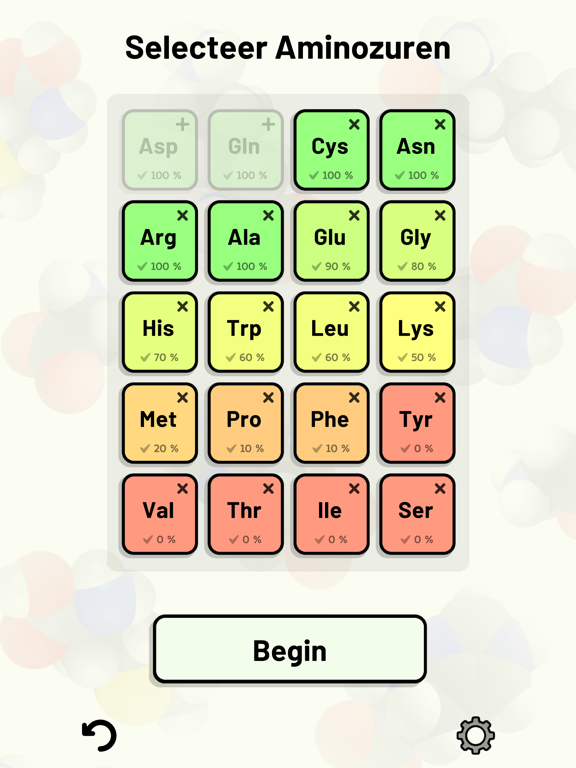 Aminozuren Quiz iPad screenshot 2