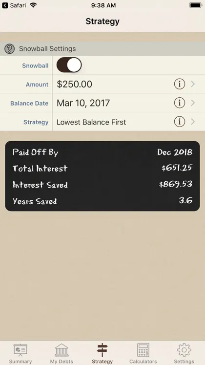 Screenshot 3 di 5 di Debt Manager