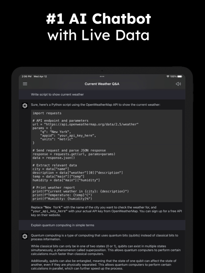 Chatbot with Live Data - CHAT