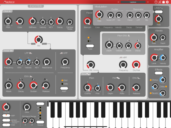 Laplace - AUv3 Plug-in Synth iPad app afbeelding 4