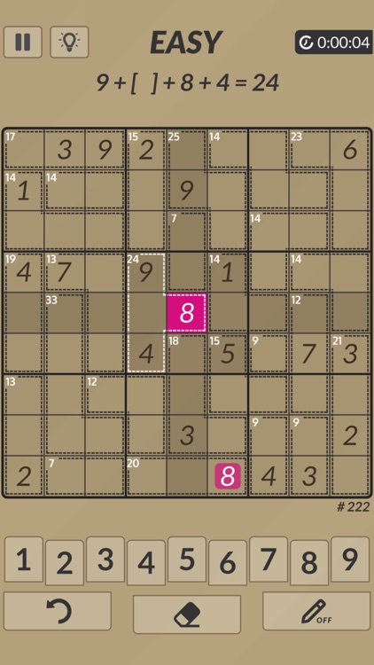 Killer Sudoku : X