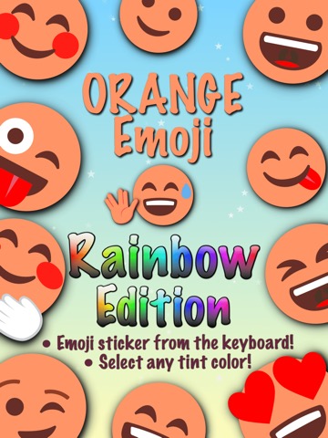 オレンジの顔文字 • Stickersのおすすめ画像1