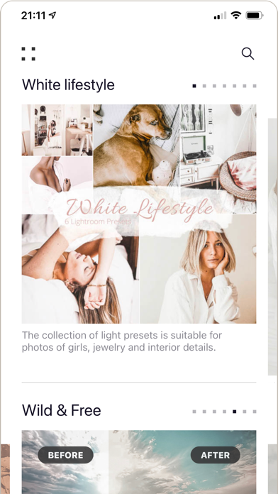 Photo Presets & Video Filters Screenshot