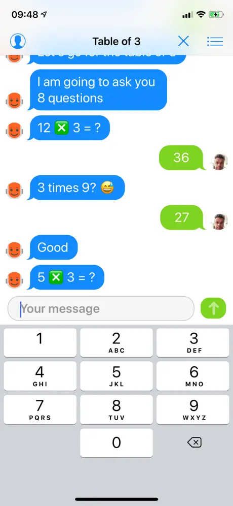 Maths Chat, my robot teacher