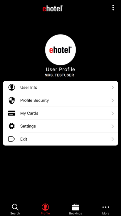 ehotel® hotel booking platform Screenshot
