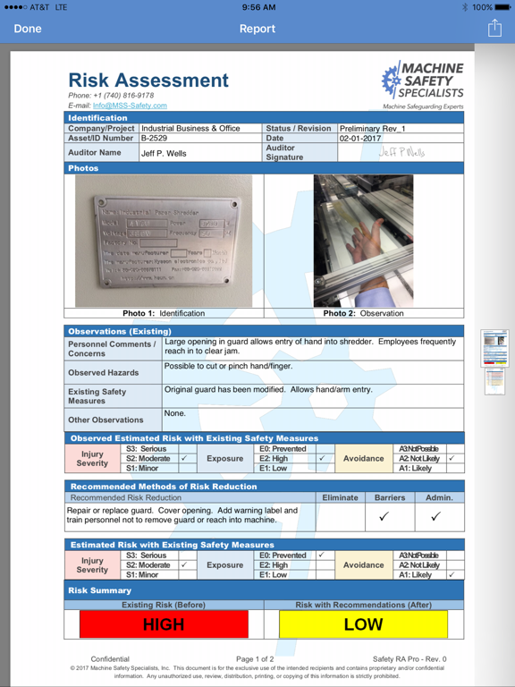 Machine SafetyPro iPad screenshot 4 - Business app