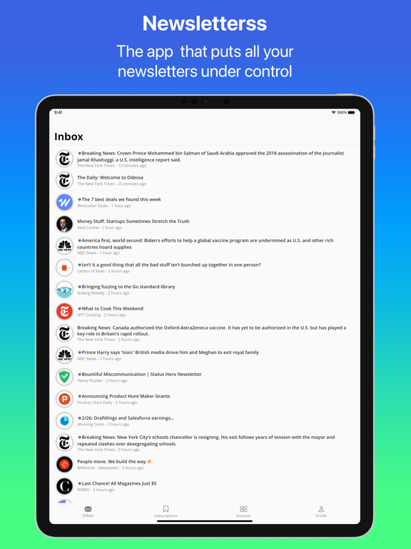 Screenshot #4 pour Newsletter Reader