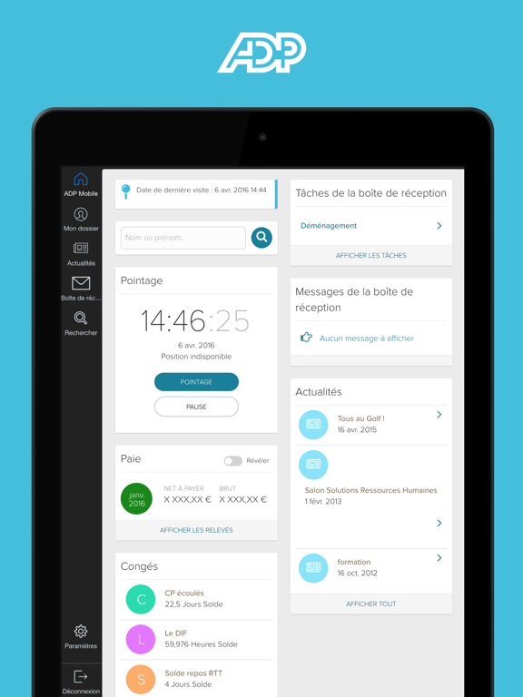 Screenshot #4 pour ADP Mobile Solutions