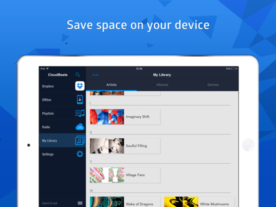 CloudBeats: Cloud Music Player iPad app afbeelding 3