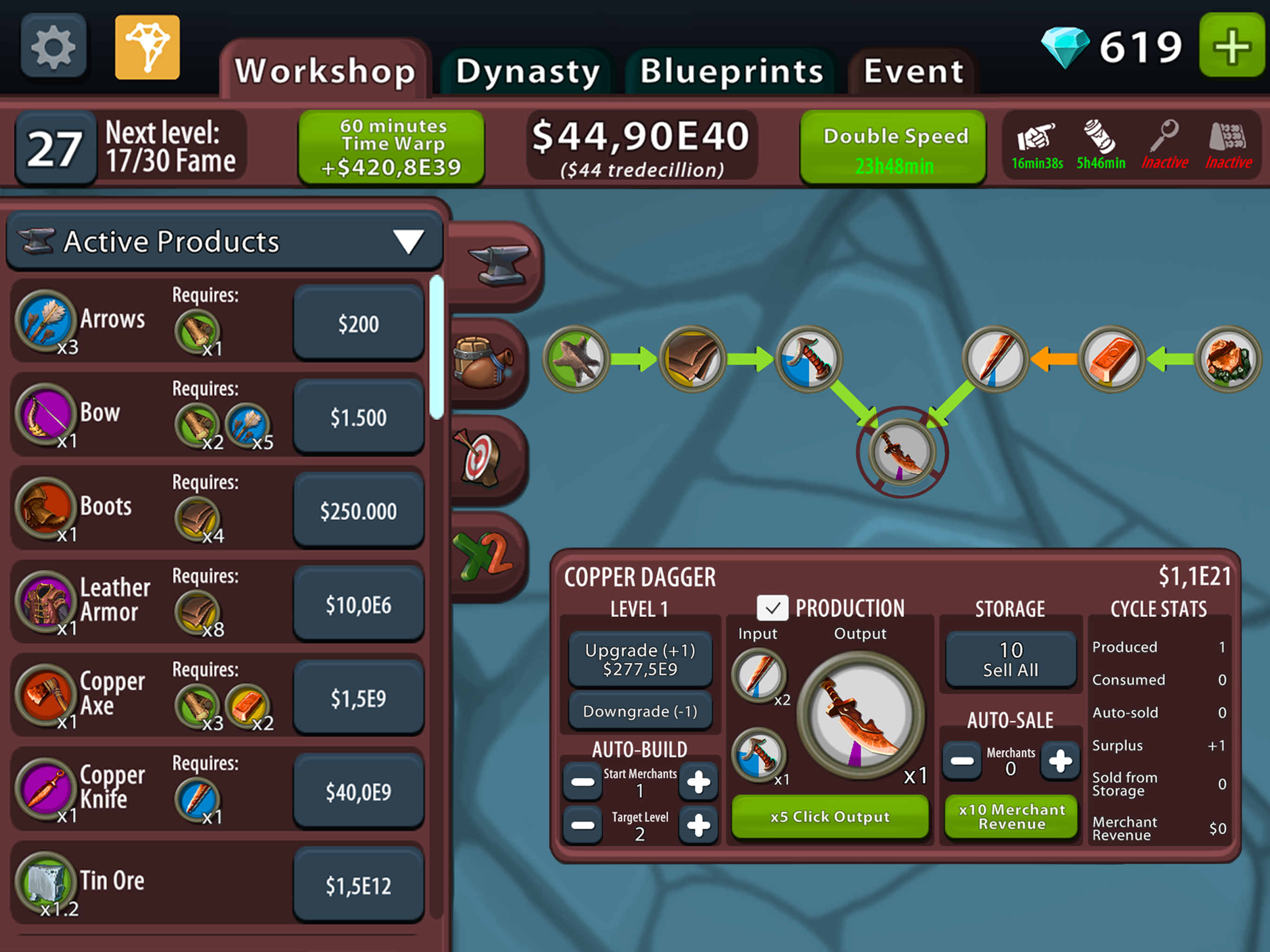 Crafting Idle Clicker