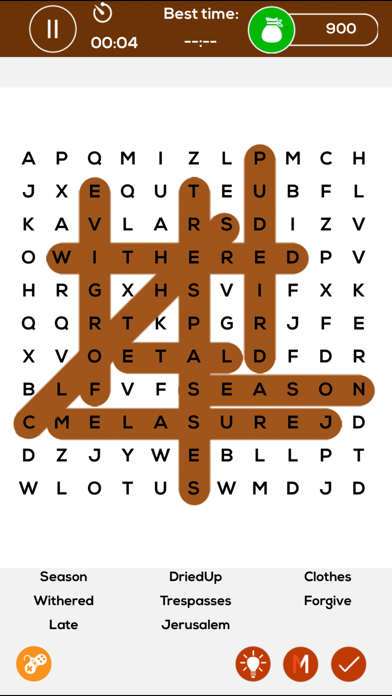 Giant Bible Word Search Puzzle Screenshot