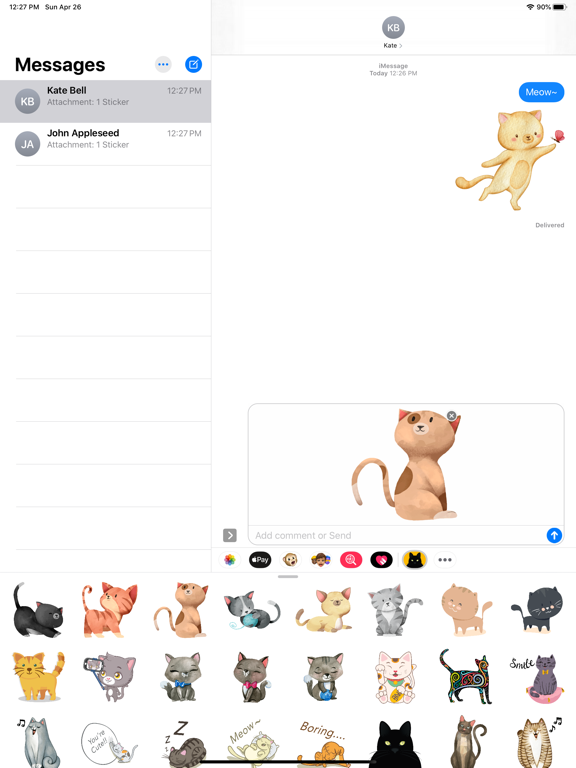 Screenshot #5 pour Loving Little Kitten Stickers