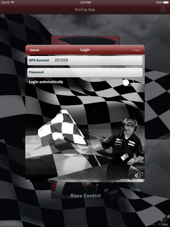 Racing App iPad screenshot 2 - Entertainment app