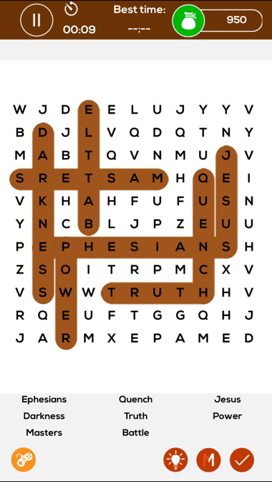 Giant Bible Word Search Puzzle Screenshot