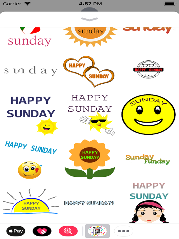 sunday stickers iPad screenshot 5 - Stickers app