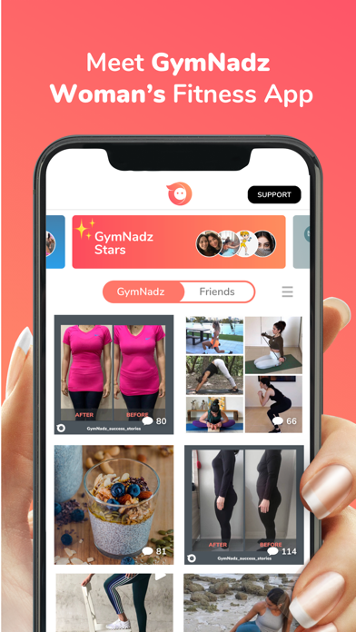 Screenshot #1 pour Gymnadz - Women's Fitness App