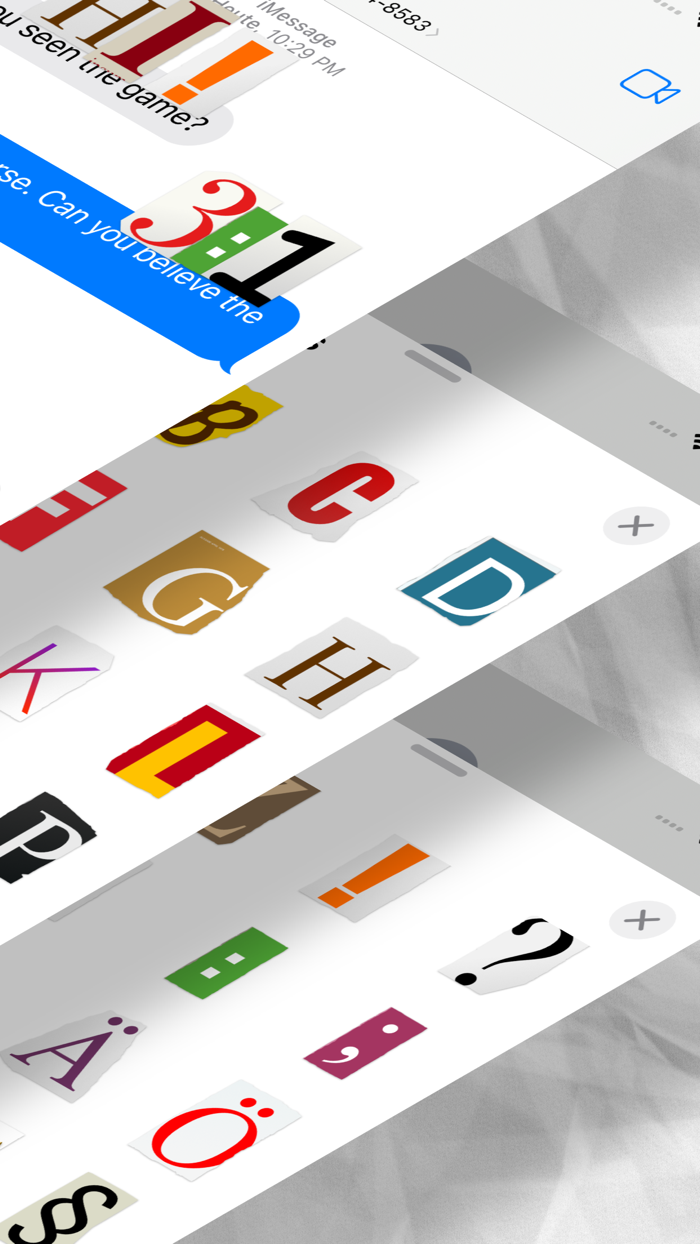 Letter Snippets Stickers