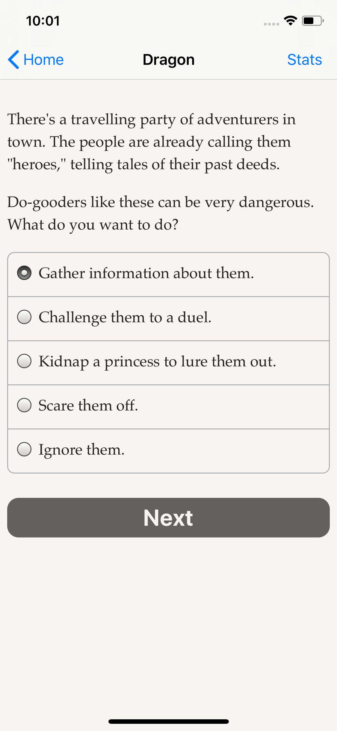 Choice of the Dragon