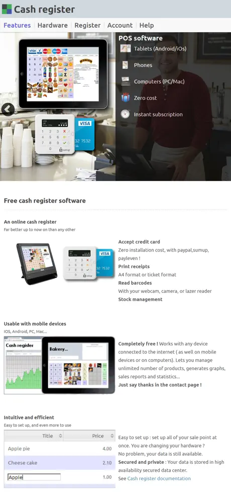 Cash register POS