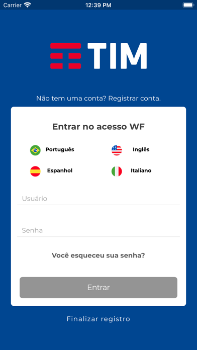 Workflow Access - TIM Screenshot