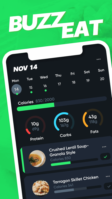 BuzzEat: Auto Meal Planner Screenshot