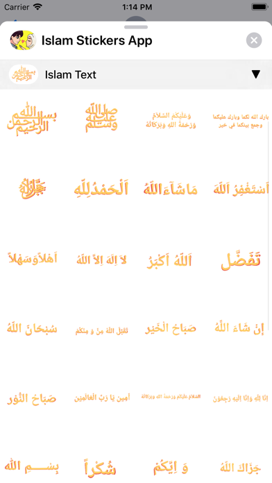 Islamic Stickers App Screenshot