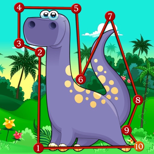 Dinosaur Dots Connect for kids iOS App