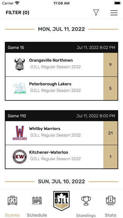 Ontario Junior Lacrosse League Screenshot