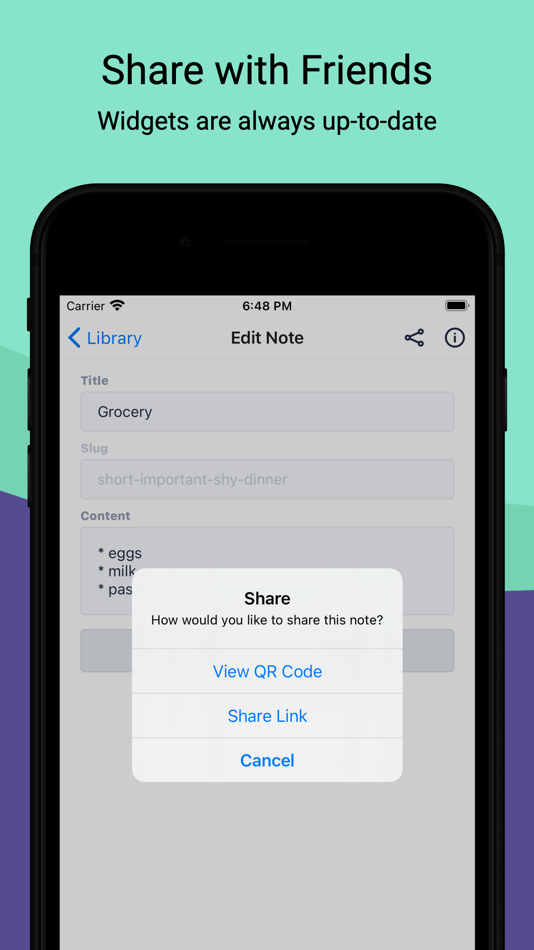 #3. Shared Note Widgets (iOS) 由: Alex Rich